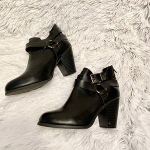 Express Black Booties with Buckles 8